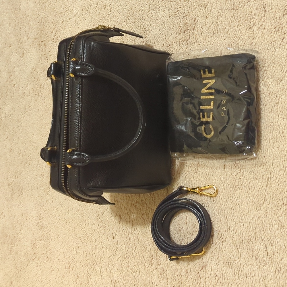 Celine Black Boston Bag